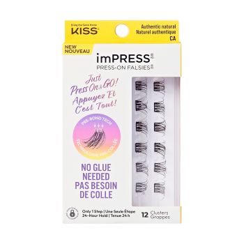 Press-On False Natural Pestañas Postizas