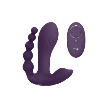 Vive by Shots Kata Vibrador de Doble Penetración con Ondas de Pulso y Vibración
