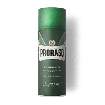 Espuma de barbear refrescante com óleo de eucalipto e mentol