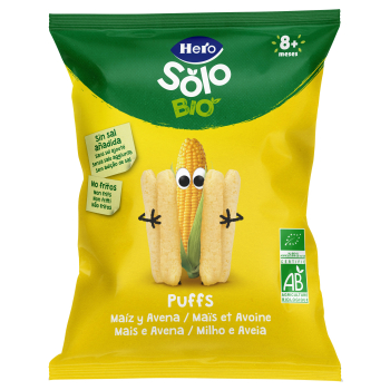 Solo BIO Snacks Puffs Maíz y Avena +8 Meses