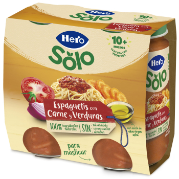 Solo Tarrito Espaguetis con Carne y Verduras +10 Meses