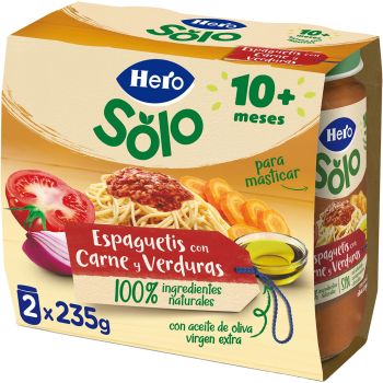 Solo Tarrito Espaguetis con Carne y Verduras +10 Meses