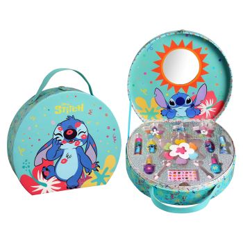 Stitch Maletín Redondo de Maquillaje