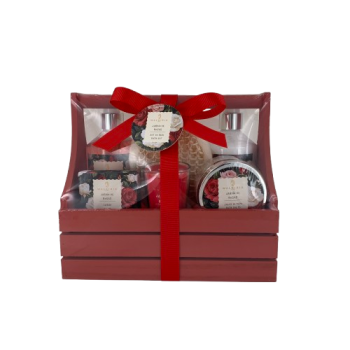 Set Spa Jardin De Rosas Cesta Madera Set Spa Jardin De Rosas Cesta Madera