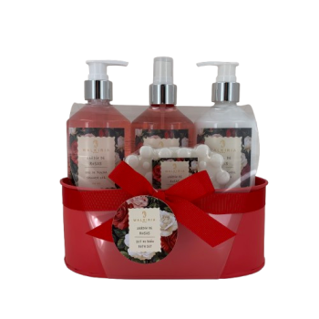Set Spa Jardin De Rosas Caja Metalica Set Spa Jardin De Rosas Caja Metalica
