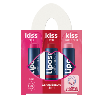 Pack de Bálsamo Labial Caring Beauty 3en1