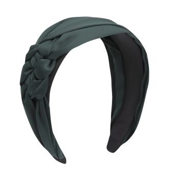 Oh My Hair Fita para a cabeça com pormenor de trança em tecido verde