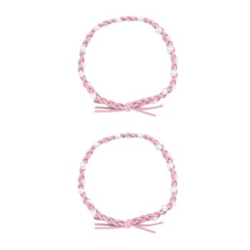 Set 2 Gomas Trenzadas Perlas 