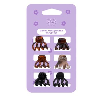 Set 6 Mini Pinzas Cangrejo