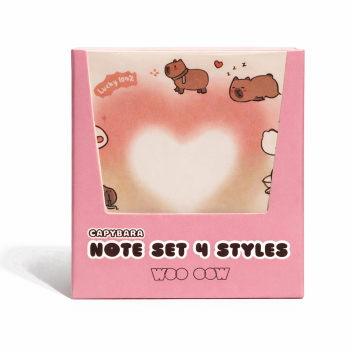 Capybara Note Set 4 Styles Notas de Papel