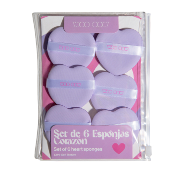 Set 6 Esponjas Corazón de Maquillaje Set 6 Esponjas Corazón de Maquillaje