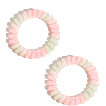 Set 2 Gomas de Pelo Cable Pastel