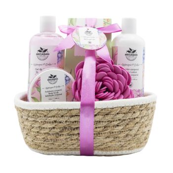 Set de Baño Cesta de Mimbre Floral Scented