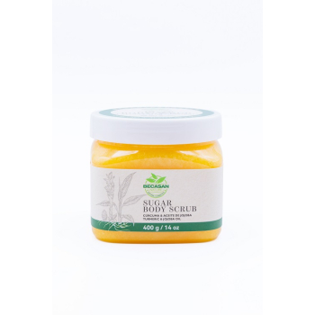 Esfoliante Corporal de Açúcar com Cúrcuma e Óleo de Jojoba