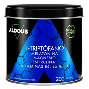 Cápsulas L-Triptófano Melatonina, Magnesio, Espirulina y Vitaminas B6 B5 & B3