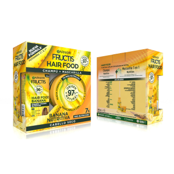 Pack Garnier Fructis Hairfood Banana Champú + Mascarilla