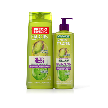 Duplo Fructis Nutri Rizos Champú Y Crema Sin Aclarado