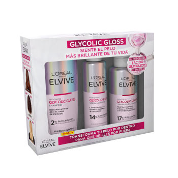Pack Elvive Glycolic Gloss Champú + Tratamiento Laminado + Sérum Pack Elvive Glycolic Gloss Champú + Tratamiento Laminado + Sérum