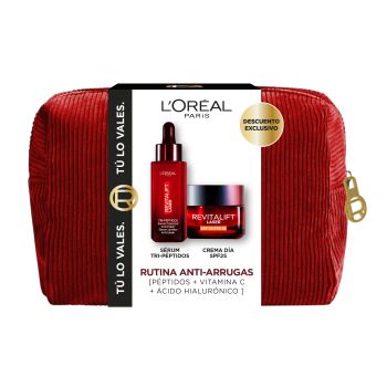  Set Revitalift Laser Sérum Corrector Anti-Edad Tri-péptidos y Crema hidratante con SPF25