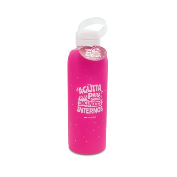 Garrafa de Vidro com Silicone "Águinha para apagar incêndios internos"