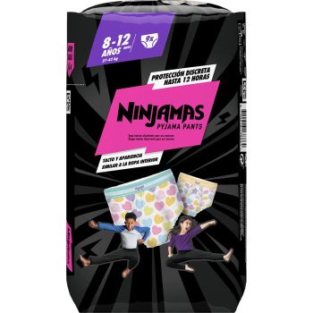 Ninjamas Pyjama Pants Braguitas de Noche Absorbentes 8-12 Años