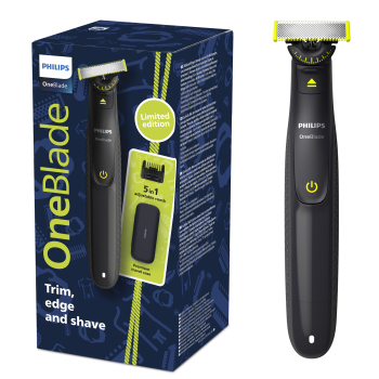 OneBlade 360 Black Edition Travel + Cuchilla Maquinilla de Afeitar