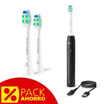 Cepillo eléctrico Series 1100 + Pack de 2 recambios de cabezales InterCare Cepillo eléctrico Series 1100 + Pack de 2 recambios de cabezales InterCare