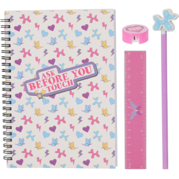 Set Papeleria Cuaderno Niña