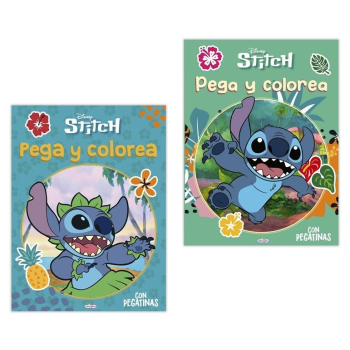 Libro Colorear Lilo & Stich PegaColor Con Pegatinas