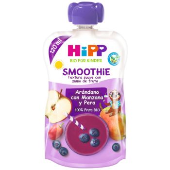 Pouches Smoothies Arándanos/Manzana/Pera 100% Fruta BIO