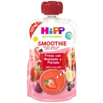Pouches Smoothies Fresa/Plátano/Manzana 100% Fruta BIO