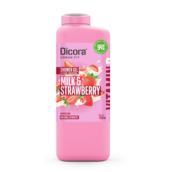 Gel de Ducha Vitamina B Leche y Fresas 