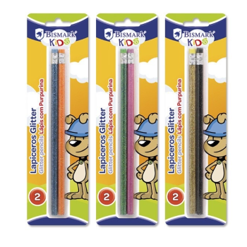 Lápices Glitter Con Goma