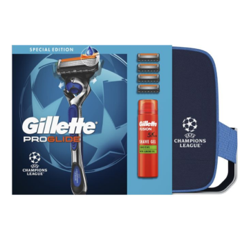 Neceser Champions League Proglide Maquinilla + Recambios + Espuma de Afeitar