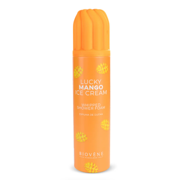 Espuma de duche batida com gelado de manga da sorte