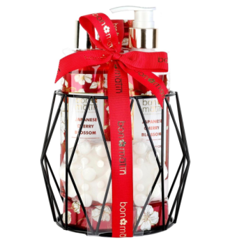 Bon Matin Set de Baño Cesta Metal Rombos