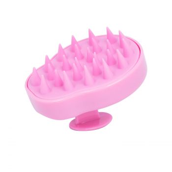 Cepillo Masajeador Púas de Silicona Rosa