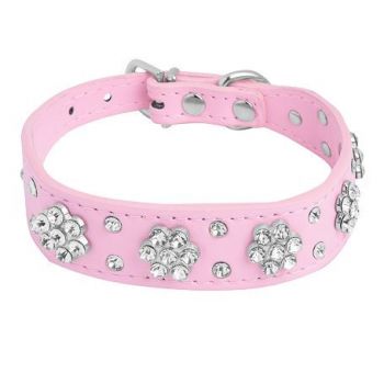  Collar Ancho Azul Flores Strass