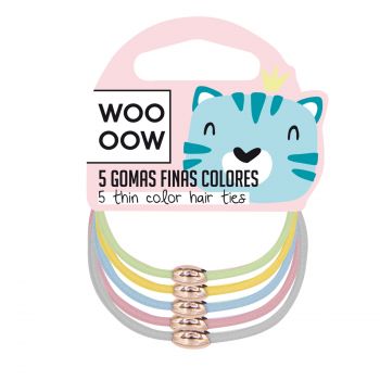  Set de 5 Gomas Finas Colores 