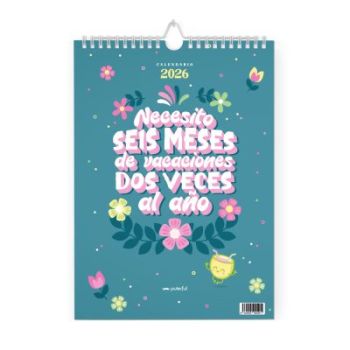 Calendario de Pared 2026 Necesito Seis Meses 