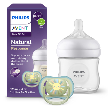 Avent Biberón Natural Response 125 ml + Chupete Ultra Air 0-6m 
