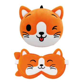 Almohada de Viaje con Antifaz Zoo Nap Gato