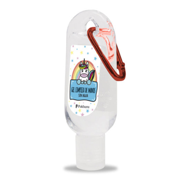 Gel Unicornio Limpiador Manos Con Mosquetón 