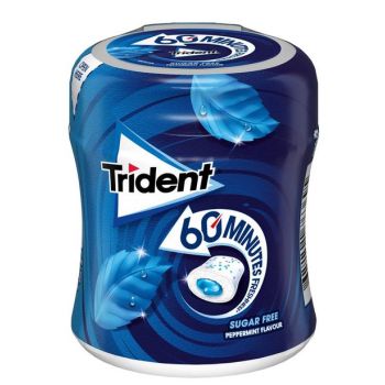 Frasco de pastilha elástica 60 minutos de frescura com mentos