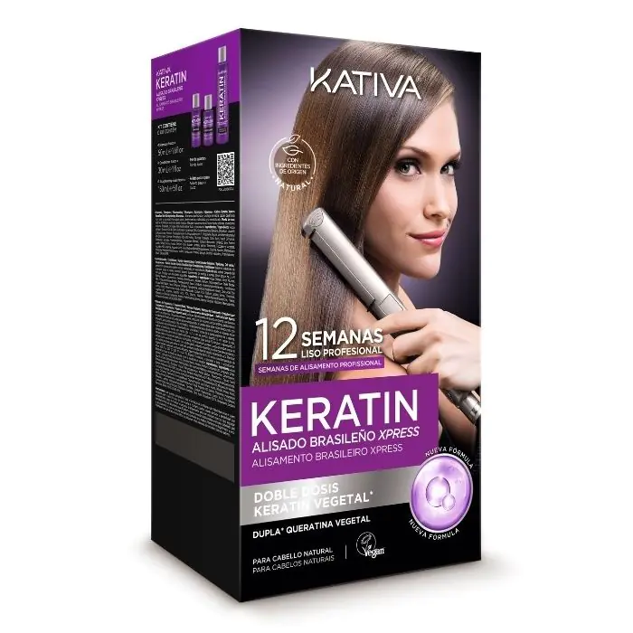 Kativa Kit Alisado Brasileño Vegano Xpress Doble Keratina