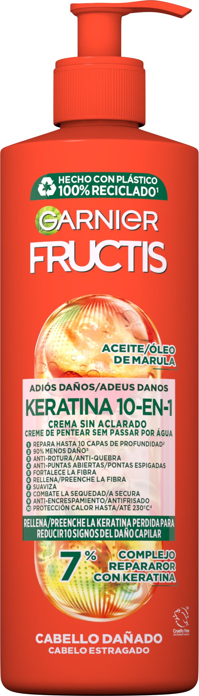 FructisCremasinAclarado10-en-1AdiósDañosconAceitedeMarulaparacabellodañado