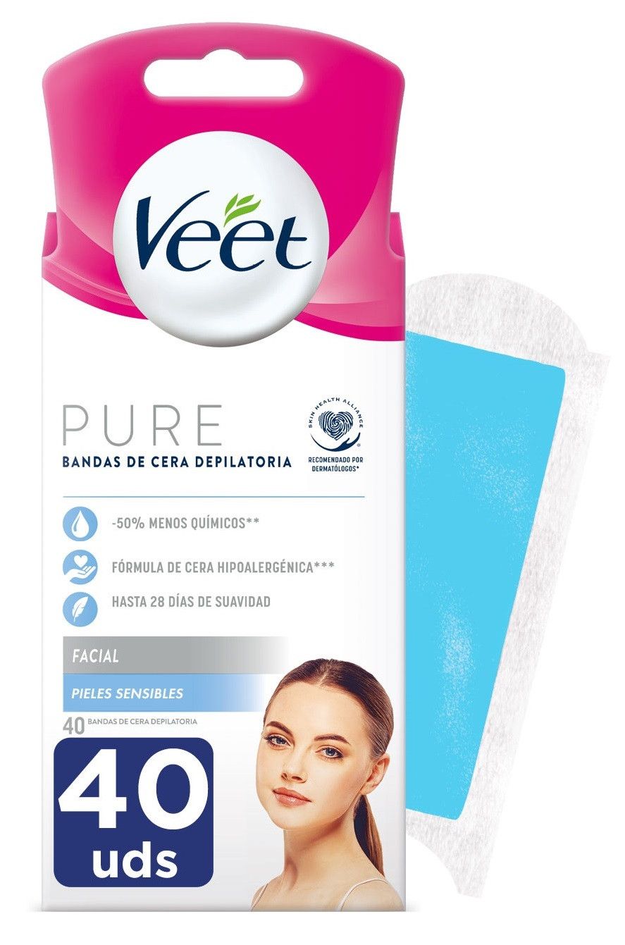 Cera Depilatoria DepilaciÃ³n Facial Mujer Veet Bandas De Cera Fría