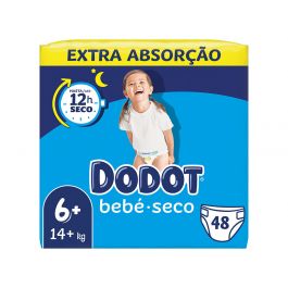 DODOT Bebé Seco Extra Jumbo Pack Talla 6 (48 uds) 【ENVIO 24 horas】