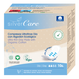 Silver Care Compresas de Maternidad de Algodón Ecológico