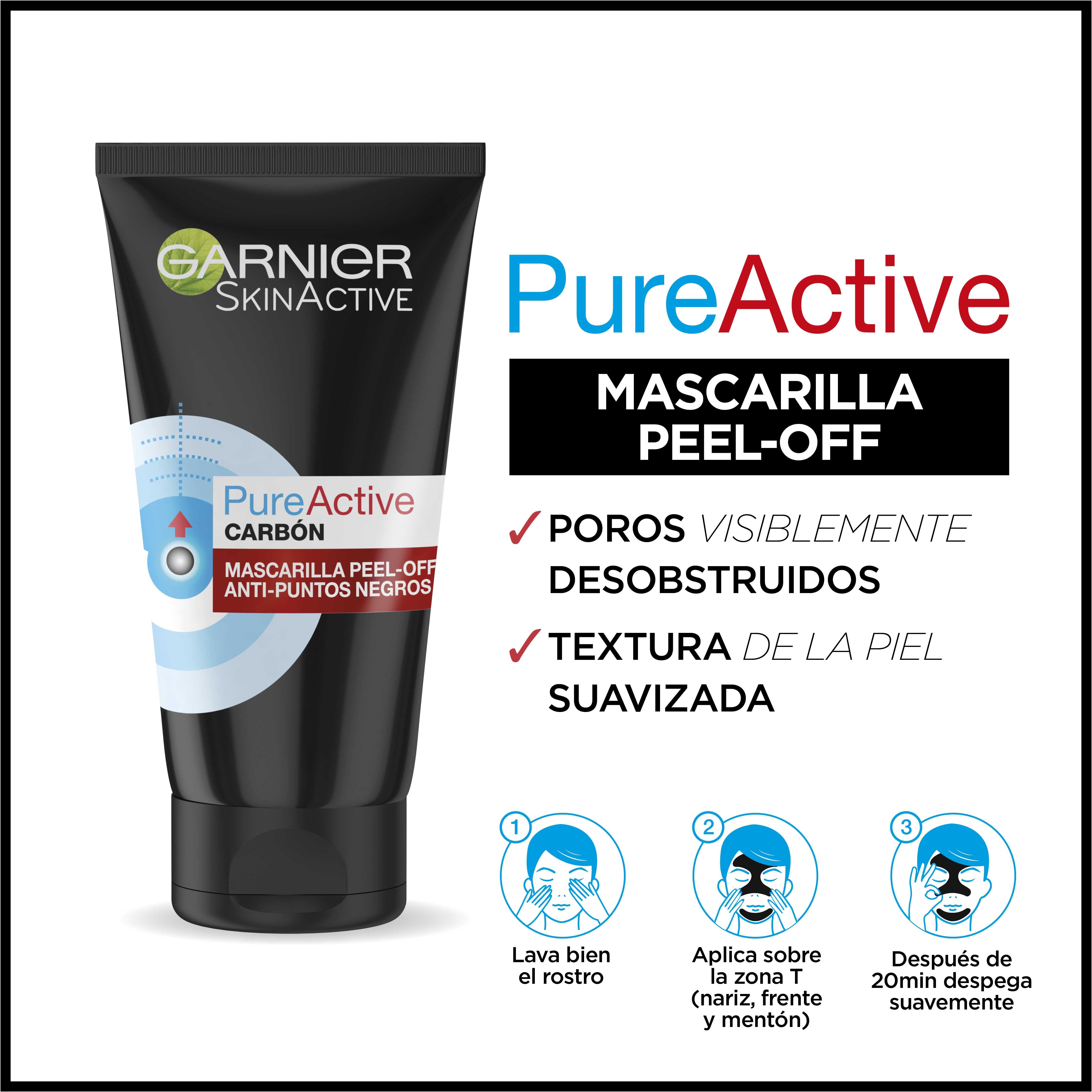 Garnier Pure Active Mascarilla Peel Off Anti Puntos Negros